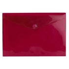 JAM Paper Enveloppes plastiques format livret avec fermeture Velcro, 9 3/4 x 13 po, rouge, 24/p.-Taille : 0,75 po