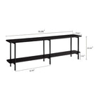Manhattan Comfort - Console moderne Celine 70,87 po - Noir-Comprend 2 longues étagères ouvertes