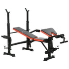 Soozier - Banc De Musculation Réglable Avec Extension Des Jambes- Support Pour Haltères - Coussin Curl Pupitre-L’unité multifonctionnelle comprend un rack à squats, une extension des jambes, un butterfly curl pour divers modes d’exercice  