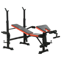 Soozier - Banc De Musculation Réglable Avec Extension Des Jambes- Support Pour Haltères - Coussin Curl Pupitre-L’unité multifonctionnelle comprend un rack à squats, une extension des jambes, un butterfly curl pour divers modes d’exercice  