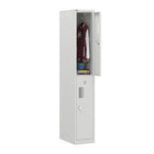 Ceha - Casier NH Series batterie de 1, 2 niveaux avec aérations avant à trous, gris clair-Construction en acier de haute qualité avec revêtement poudre