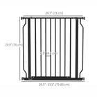PawHut - Porte pour Chien Extra Large 30"- 34" L avec Système de Verrouillage Double - Noir-Matériau : Acier, ABS
