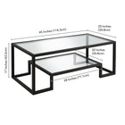 Hudson&Canal - Table basse rectangulaire Athena 45" L - Bronze noirci-10