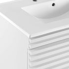 Modway - Render Fixation murale de 30" Vanette de salle de bain - Blanc blanc-Matchs non inclus