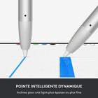 Stylet numérique Logitech Crayon USB-C pour iPad (2018 et versions ultérieures) - Argent-Après 5 minutes d'inactivité, Crayon passera en mode veille