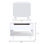 Nexera - Table de nuit Barista, 1 tiroir, Blanc-6