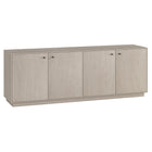 Hudson&Canal - Meuble TV rectangulaire Lillian pour téléviseurs jusqu'à 75 pouces, couleur aulne blanc-Un design moderne et minimaliste pour votre bureau à domicile, votre chambre ou votre espace de vie