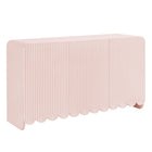 Modway - Dahlia Cannelées et festonnées Armoire de rangement de buffet - Rose doux-Buffet de rangement d’accent