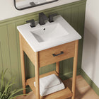 Modway - Zaire 18" Vanette de salle de bain - Blanc naturel-Jambes effilées