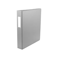 Staples - Reliure à 3 anneaux ronds économique, gris, 3 anneaux, capacité de 280 feuilles, 1,1/2 po-Reliure noire à anneaux en D d'une capacité de 280 feuilles
