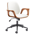 Zuo - Ali Chaise de bureau - Blanc-Accoudoirs offrant soutien et confort supplémentaires