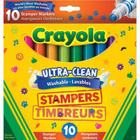 Crayola - Marqueurs tampon ultra-propres - Couleurs assorties - Paquet de 10-Vous permet d'ajouter de la couleur et de la gaieté à votre art, vos projets scolaires ou vos documents