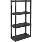 Oskar - Étagère de rangement à 4 niveaux - 14 po x 30 po x 57 po - Noir-L'empreinte compacte de 30 x 14" est idéale pour les petits espaces