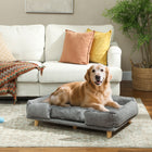 PawHut - Canapé pour chien surélevé et lavable pour grande taille - gris foncé-Un design élégant s'adapte à la décoration intérieure et répond aux besoins des animaux 