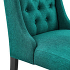 Modway - Baronet Bouton touffé Tissu Chaise à manger - Sarcelle-8