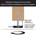 Hudson&Canal - Table d'appoint rectangulaire Evie de 56 cm de largeur - noyer satiné-Dimensions du produit : 20" L x 22" l x 22" H