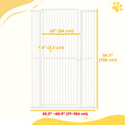 PawHut - Barrière pour Chat Extra Haute 59" L, 30"-41" H - Blanche-Facile à assembler, avec options de fixation par pression ou perçage