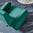 Modway - Superior Performance Velvet Chaise pivotante - Sarcelle-Tissu résistant aux taches