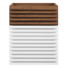 Modway - Render Fixation murale de 18" Armoire de toilette de salle de bain (lavabo non inclus) - Noyer blanc-8