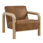 Modway - Sereno Cuir végane Chaise d’accent - Chêne du canyon-Chaise d’accent moderne
