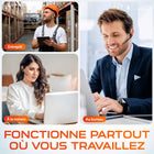 Delton - Casque d'ordinateur Bluetooth sans fil 95X avec réduction de bruit, compatible MS Teams, noir-Équipé de coussinets moelleux offrant un confort exceptionnel, il est idéal pour une utilisation prolongée lors de longues réunions ou de sessions de travail.