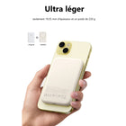 UGREEN - Mini batterie externe magnétique sans fil 20 W 10 000 mAh - Blanc-Capacité de 10000mAh pour une Autonomie Prolongée : Avec sa batterie de 10000mAh, cette mini batterie externe permet de recharger un iPhone 15 presque deux fois, vous offrant une alimentation fiable toute la journée. Elle constitue une amélioration par rapport aux batteries de 5000mAh moins puissantes, assurant que votre téléphone reste chargé pendant les voyages ou les longues sorties.