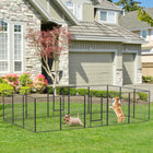 PawHut - Parc pour Chien Robust à 16 Panneaux pour Tailles S/M/L - 39 po L-Fabriqué en tubes et fils d'acier pour plus de stabilité