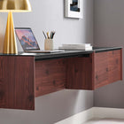 Modway - Kinetic Support mural de 49" Bureau avec armoire et tablette - Black Cherry-6