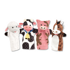 Melissa & Doug - Marionnettes à main - les amis de la ferme - Set de 4-Idéal pour la motricité, la coordination œil-main, la communication, la confiance en soi et les liens socio-émotionnels