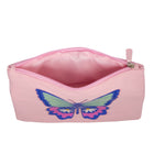 Pep Rally - Pochette à fermeture à deux fermetures à glissière - Bohémien doux - Rose-Rose avec motif de papillon
