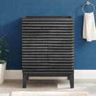 Modway - Render 24" Armoire de toilette de salle de bain (lavabo non inclus) - Charbon de bois-Étagère de rangement réglable