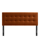 Modway - Lily Velours de performance résistant aux taches Tête de lit Queen size, Rouille-Construction rembourrée