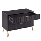 Manhattan Comfort - Dumbo commode moderne 35,19" - noir-Assemblage « Snap It » Comprend des rainures internes de haute qualité pour un assemblage simple, sans outils requis