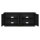 Hudson&Canal - Meuble TV Hanson pour téléviseurs jusqu'à 65 pouces - Grain noir-Nettoyer avec un chiffon doux et sec, sans produits chimiques agressifs ni produits de nettoyage abrasifs