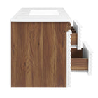 Modway - Render Fixation murale de 48" Vanette de salle de bain - Blanc Noyer Blanc-8
