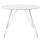 Modway - Satellite Circulaire Table à manger, Blanc-Dessus en stratifié blanc en MDF
