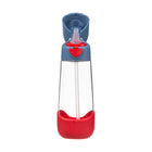 b.box - Bouteille Tritan - 600ml - Flamme Bleue-Paille anti-fuites et poignée robuste pour l’école et les sorties