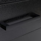 HOMCOM - Classeur à 3 tiroirs pour dossiers lettre/A4 avec barres de suspension - noir-Cinq roulettes pour un déplacement facile, dont 2 avec freins et une roulette centrale pour plus de sécurité 
