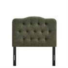 Modway - Annabel Mélange de lin premium Tête de lit jumelée, Sauge-Assemblée requise