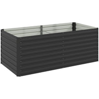 Outsunny - jardinière surélevée galvanisée - 5 pi x 3 pi x 2 pi - gris foncé-Conception extra profonde de 23,6 po (60 cm) adaptée aux plantes à racines profondes 
