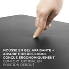 Mount-It! - Tapis anti-fatigue, 18 po x 22 po, Noir-Mousse en gel caoutchoutée
