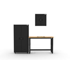 Cat - Ensemble d’armoires de garage (PAA) incluant 1 armoire-vestiaire, 1 armoire murale et un établi de 48 po-Ensemble d’armoires et établi 3 pièces : Casier robuste de 36 po, armoire murale et établi de 48 po offrant un rangement pratique et une surface de travail dans un format compact.