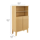 Modway - Render Ensemble d’armoires de salle de bain - Chêne-Charnières douces à fermeture