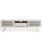 Modway - Render 59 po Meuble TV, Blanc-Deux tablettes de rangement ajustables