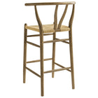Modway - Amish Tabouret de bar - Teck gris usé-Épingles de pied non marquées