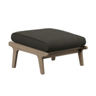 Modway - Saratoga Terrasse extérieure Teck Ottoman, Gris silex-Ottoman extérieur en bois de teck