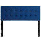 Modway - Emily Biscuit Touffé Performance Velvet Tête de lit Queen, Marine-Hauteur ajustable de 45 » à 52,5 »