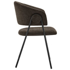 Modway - Nella Rembourré Chenille à bruyère Chaises de salle à manger Ensemble de 2 - Java Black-Assemblée requise