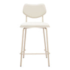 Zuo - Zeal Tabouret de comptoir - Light Gris/Beige - Set of 4-Tissu en polyester confortable et faux cuir durable