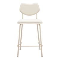 Zuo - Zeal Tabouret de comptoir - Light Gris/Beige - Set of 4-Tissu en polyester confortable et faux cuir durable